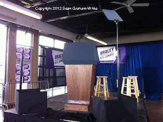 Single Podium - with Opaque Mirrors for bright and outdoor events
